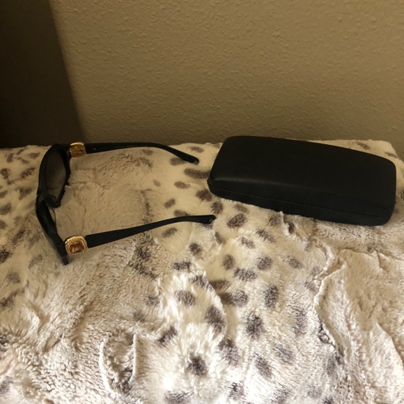 David Yurman Black Albion Gold Vermeil Citrine Quartz Sunglasses - Picture 8 of 9